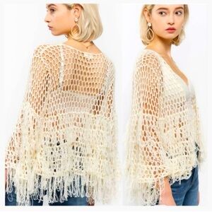 POL Fringe Cardigan
